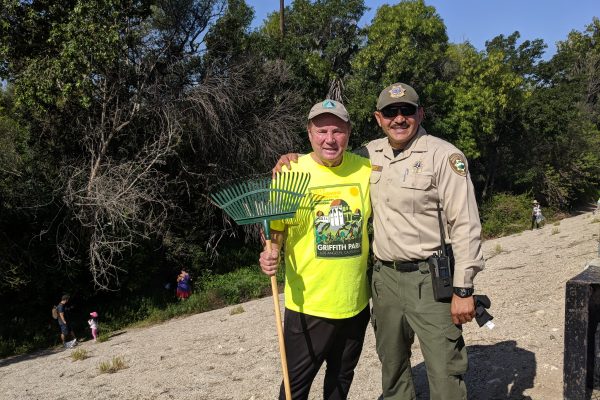 Volunteer Tom LaBonge and Chief Ranger Fernando Gomez