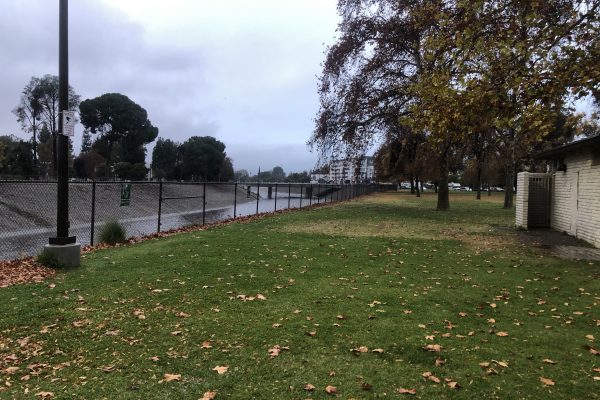 Reseda Park, Perimeter fencing along LA River (2020)